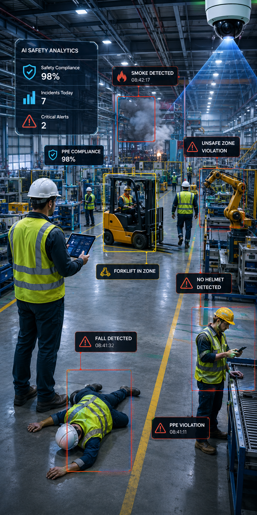 Industrial AI safety analytics