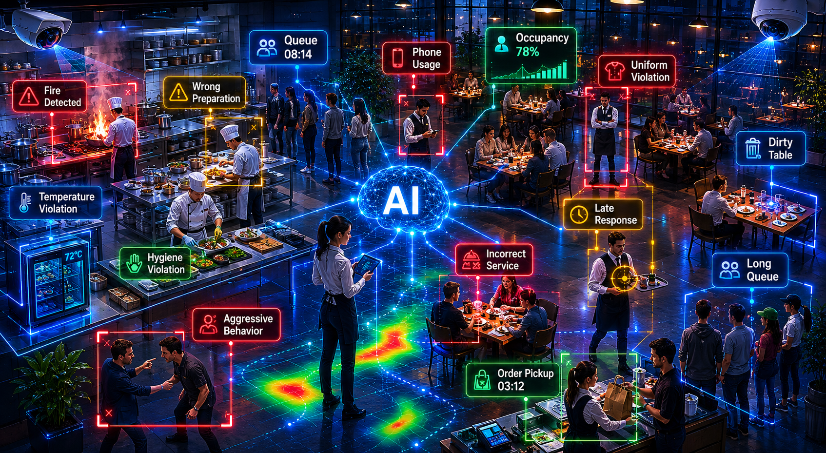 Типовые AI-сценарии в ресторане