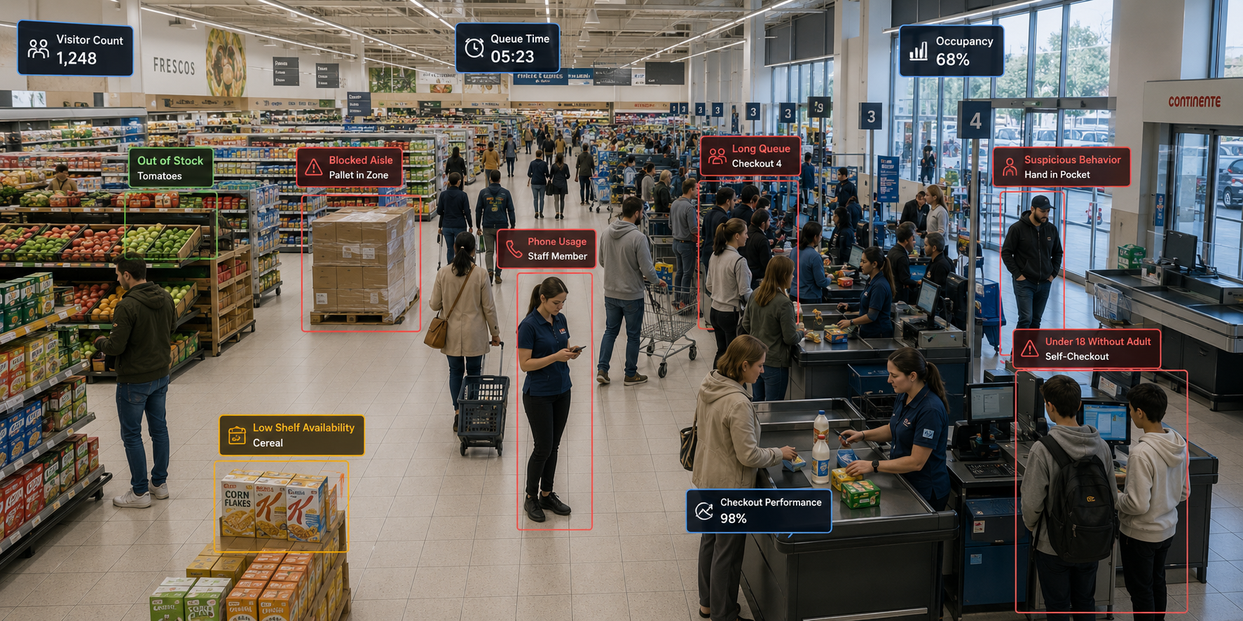 AI-powered retail operations analytics with event detection